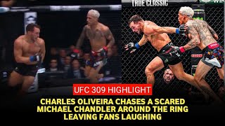 UFC 309 Highlight Charles Oliveira Dominates Four Survives Fifth Round Opposite Michael Chandler [upl. by Idnat970]