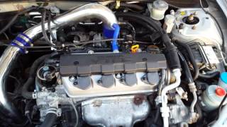 2003 Honda Civic Coupe EM2 17 VTEC US Racing Cold Air Intake Sound 4K [upl. by Zebulon]