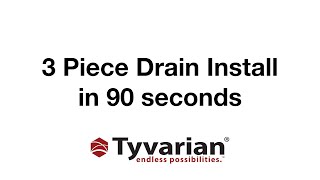 3 Piece Drain Install in 90 Seconds [upl. by Wadlinger]