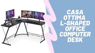 Casaottima LShaped Office Computer Desk  100k BONUSES in Description [upl. by Dewhirst]