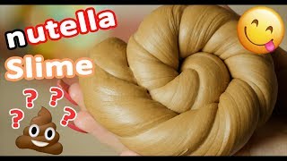 2 ZUTATEN Nutella SCHLEIM OHNE Kleber selber machen💩Slime OHNE Kontaktlinsenlösung DIYLetsTry4K [upl. by Baptiste705]