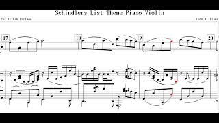 Schindlers List ThemePiano Violin  John Williams [upl. by Kurtzman]