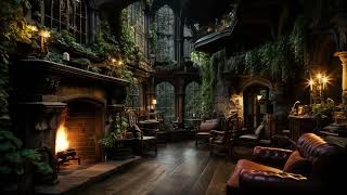 Cozy Old Castle Room with Rain amp Fireplace Sounds  Rain Sounds Grow Happiness help to Sleep Well [upl. by Niko]