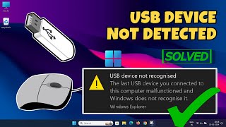 How To Fix USB Device Not Recognized in Windows 1110 2024 UPDATEDSolve USB Device Not Showing Up [upl. by Ysac64]