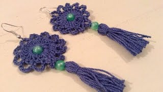 How To Make Beautiful Tassel Crochet Earrings  DIY Crafts Tutorial  Guidecentral [upl. by Treb]