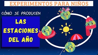 Experimento sencillo para niños Explicar las estaciones del año 🌸⛱🍁❄️ CIENCIA PARA NIÑOS 👧🏻👦🏽 [upl. by Ailemap]