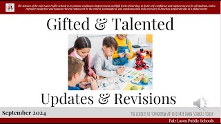 Gifted Talented Revisions September 2024 [upl. by Eiralih561]