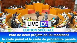 🔴REPLAY  ÉDITION SPÉCIALE  Vote projets de loi modifiant Code pénal et Code de procédure pénale [upl. by Ahsinyt]