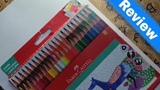 Review Faber Castell colour pencil 48 shades 🎨 [upl. by Nellahs]