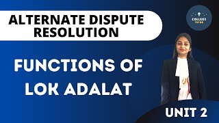 Functions of Lok Adalat  ADR  Alternate Dispute Resolution [upl. by Yumuk]