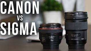 Canon L 50mm 12 vs Sigma Art 50mm 14 [upl. by Llemar194]