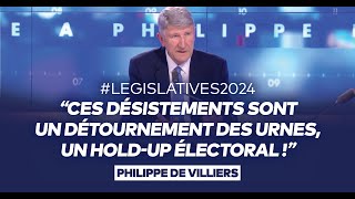 Philippe de Villiers  quotCes désistements sont un détournement des urnes un holdup électoral quot [upl. by Leighland101]