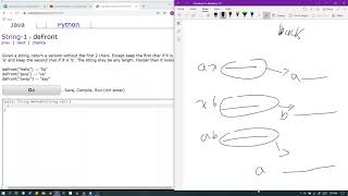 String1 deFront Java Solution  Codingbatcom [upl. by Xuaeb]
