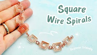 How To Make Square Wire Spirals  Fun Beginner Tutorial [upl. by Ardnik]