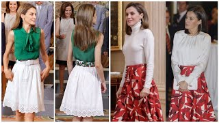 Queen Letizia of Spain fashion style  the most iconic looks and outfit of Letizia 2024 [upl. by Eibba]