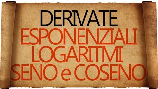 Derivate delle funzioni elementari  seno  coseno esponenziale e logaritmo [upl. by Meriel]