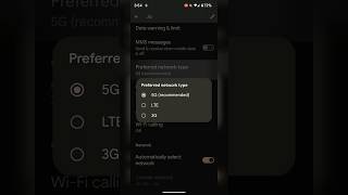 How to Change Preferred Network Type on Android 14 shorts android14 [upl. by Sabina665]