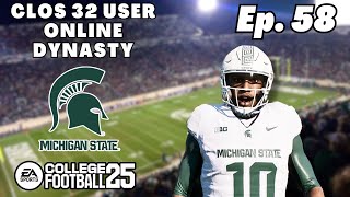 Michigan State vs Tennessee Bowl Game Szn 4  CLOS Online Dynasty Ep 58 [upl. by Arytal76]