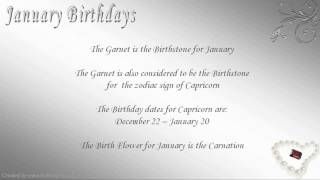 January Birthstone  Capricorn Garnet [upl. by Africah]