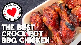 The Best Slow Cooker BBQ Chicken 🍗 Potluck Recipes  Cooking Up Love [upl. by Oeflein]