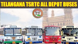 TSRTC All Depot Buses Telangana INDIA 🇮🇳 Fulljourneys [upl. by Tattan133]