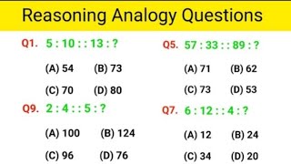 ReasoningAnalogy ResoningQuestionsReasoningPracticeSetAnalogyPreviousyearquestion ssc [upl. by Una354]