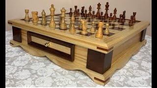 Chess Board With Drawers  DIY WoodWorking [upl. by Maude868]