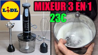 LIDL mixeur plongeant 3 en 1 SILVERCREST SSMS 600w E6 Hand Blender STABMIXER type Moulinex Quickchef [upl. by Eetnwahs]