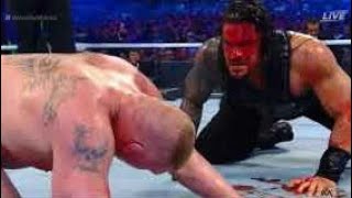 Bloodiest Match Roman reigns vs Brock lesnar Wrestlemania 34 [upl. by Dorian]