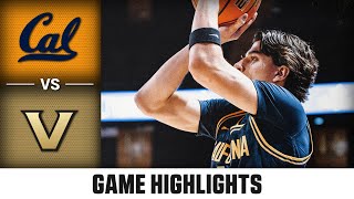 Cal vs Vanderbilt Game Highlights  202425 ACC Mens Basketball [upl. by Naeerb]