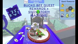 Beesmas 2021 Bucko Bee Quest COMPLETED Rewards  Using the Snowstorm Machine  Bee Swarm Simulator [upl. by Kary]