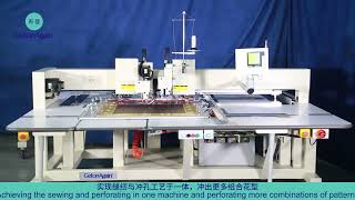 GetonAgain perforation and Sewing Machine leatherpunching leathersewing leatherperforated [upl. by Ytteb]