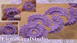 Tape Lace Crochet Tutorial 3 Part 1 of 2 Beginning the Tape Crochet Round Motif [upl. by Nahtaneoj]