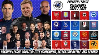 MY OFFICIAL PREMIER LEAGUE 202425 PREDICTIONS [upl. by Virgy]