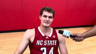 NC State center Ben Middlebrooks on confidence after Final Four run building chemistry early amp more [upl. by Willner66]