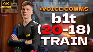 TRAIN CS2 l b1t 2018 rt124 VOICE COMMS l EU FACEIT RANKED l train  cs2 pov [upl. by Orsa]