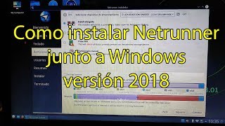 Como instalar Netrunner 2018 a la par con Windows [upl. by Adlaremse548]