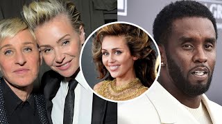 Ellen Degeneres Leaves the US Is It Diddy Related Plus Miley Update amp Jussie Smollet Goes Free [upl. by Yerocal]