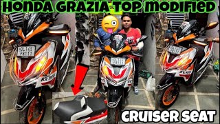 Modified Honda Grazia 2020  Bs6 2022  Cruiser Seat  Custom Ride [upl. by Valeria]