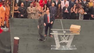 What happens with Roman Reigns off air during the 2024 WWE Hall of Fame [upl. by Aicsile]