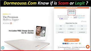 Dormeousa  Dormeousa Reviews  Dormeo Mattress Topper  DormeousaCom Know if is Scam or Legit [upl. by Yanarp10]