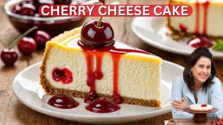 No Bake Cherry Cheese Cake  How to make the Perfect Cheese Cake with Cherry Sauce  Chef Amrita [upl. by Marlen]