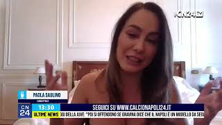 Paola Saulino show scatta la promessa per la vittoria Champions del Napoli [upl. by Floss]