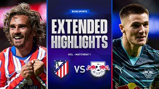 Atlético Madrid vs RB Leipzig Extended Highlights  UCL League Phase MD 1  CBS Sports Golazo [upl. by Radbun]