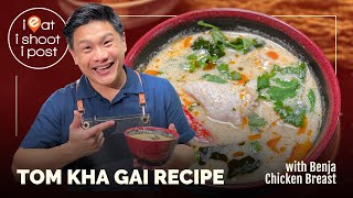 Delicious Tom Kha Gai Recipe  with Benja Chicken [upl. by Adirf]