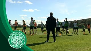 Celtic FC  Guess whos back Griffiths returns to training [upl. by Ydolem]