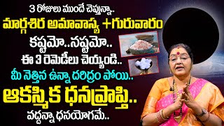 Margashira Amavasya 2024  Powerful Remedies for Amavasya Smt Bhagyalakshmi Reddy  TSW [upl. by Jelsma799]