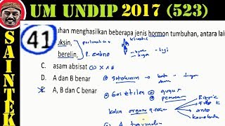 UM UNDIP 2017 saintek 532  biologi pembahasan no 41  hormon pada tumbuhan [upl. by Linders]