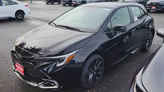 2024 Toyota Corolla Hatchback XSE in Midnight Black Metallic [upl. by Airbmac]