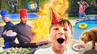 HIBACHI in our Backyard  Heaven Chases Birthday FV Family Vlog [upl. by Phaidra394]